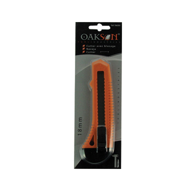 Cutter 18mm Con Bloqueo Herramientas Corte Y Golpe  Oakson