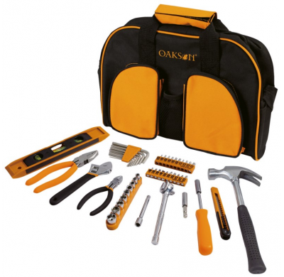 Bolsa Con Set Utillaje 47 Piezas Herramientas De Mano  Oakson