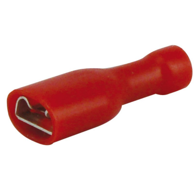 10 Terminales Planos Hembra C/Funda 6.3 Mm Rojo Terminales Y Fusibles  Altium