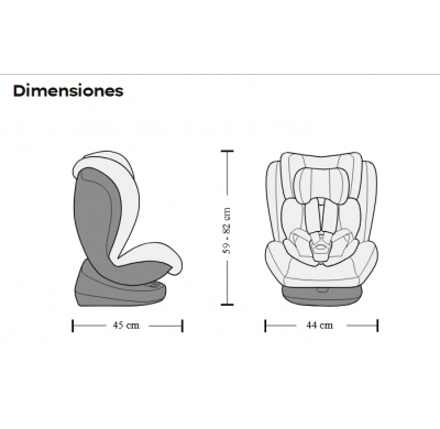Silla de coche infantil VIVITTA SANNA IBELT ANTRACITA MELANGE