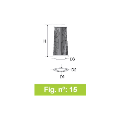 Filtro Tipo Original B M W Serie 5 (E60) 530 D   Año 09/05>02/07 Cv-231 Forma Conico