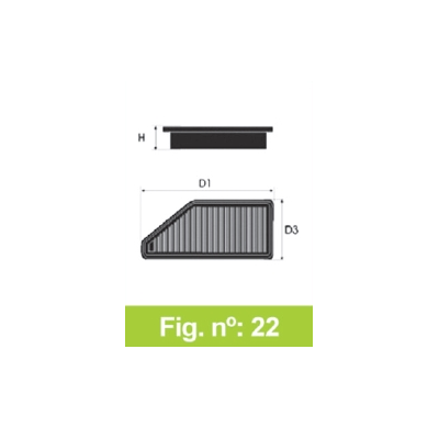 Filtro Tipo Original Audi Tt Rs Ii 2,0l Tfsi Turbo Año 09/06> Cv-200 Forma Panel