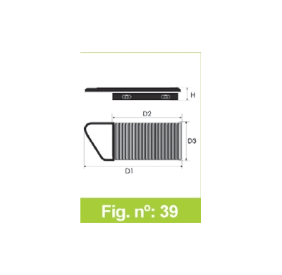 Filtro Tipo Original Ford Fusion / Fusion Plus 1,4l Tdci  Año 08/02> Cv-68 Forma Panel