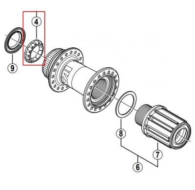 Shimano SAINT bearing for FH-M810