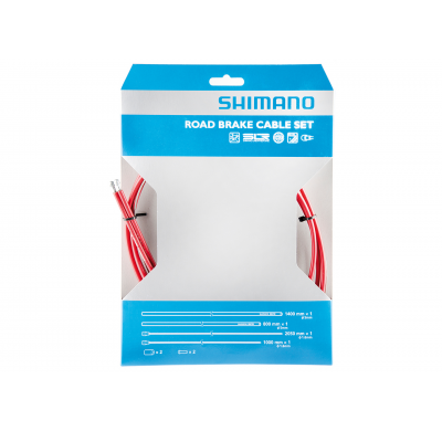 Shimano set of brake cables RACE SLR 5mmx800mm red