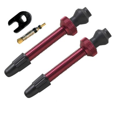 Barbieri tubeless valve aluminium SV 45mm red 2 pieces