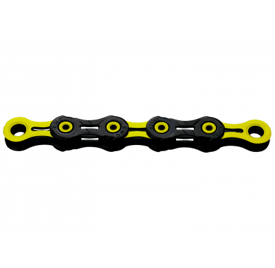 KMC X-11 SL DLC Super Light 118-glides 11-speed - black/gelb