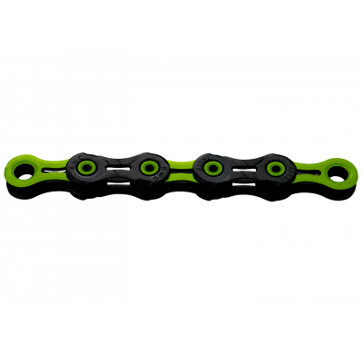 KMC X-11 SL DLC Super Light 118-glides 11-speed - black/green