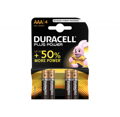 Duracell Batteries PLUS POWER AAA 4pieces.