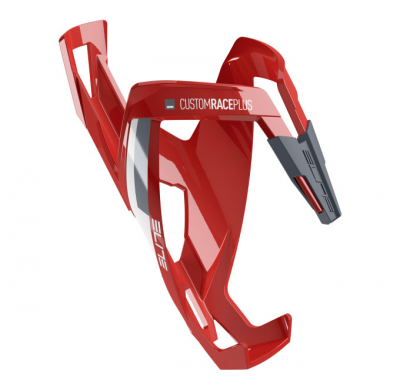 ELITE Bottlecage CUSTOM RACE PLUS rot glossy white graphic