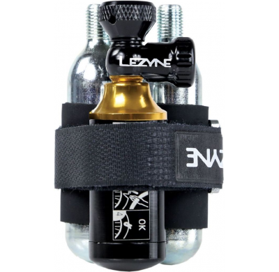 LEZYNE CO2 Tubeless Blaster incl. 2 CO2 cartridges black-gold