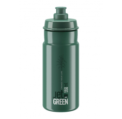 ELITE Bottle JET GREEN dark green white logo 550ml