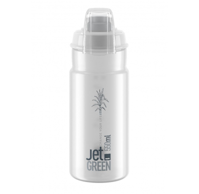 ELITE Bottle with protection cap JET GREEN PLUS OLIVE clear grey logo 550 ml