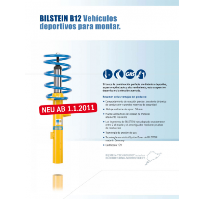 KIT SUSPENSION AMORTIGUADOR Y MUELLE B12 BILSTEIN Ford Ranger (TKE) 4WD;K;B12LK