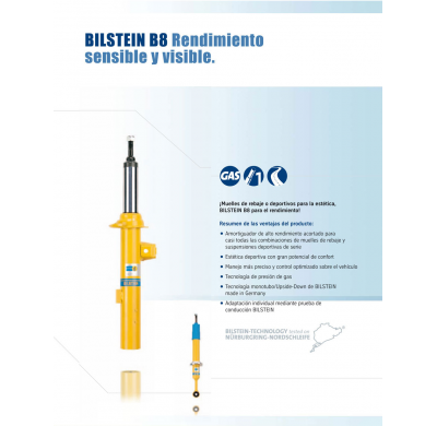 AMORTIGUADOR TRASERO APTO PARA LADO IZQUIERDO O DERECHO B8 BILSTEIN Porsche Boxster Cayman 987;H;B8