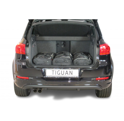 Set maletas especifico VOLKSWAGEN Tiguan (5N) low boot floor 2007-2015 suv CAR-BAGS (3x Trolley + 3x Bolsa de mano)