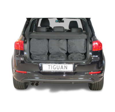 Set maletas especifico VOLKSWAGEN Tiguan (5N) low boot floor 2007-2015 suv CAR-BAGS (3x Trolley + 3x Bolsa de mano)