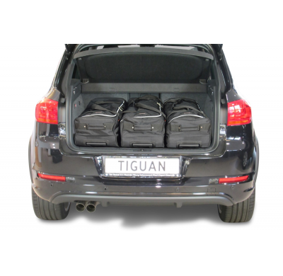 Set maletas especifico VOLKSWAGEN Tiguan (5N) high boot floor 2007-2015 suv CAR-BAGS (3x Trolley + 3x Bolsa de mano)