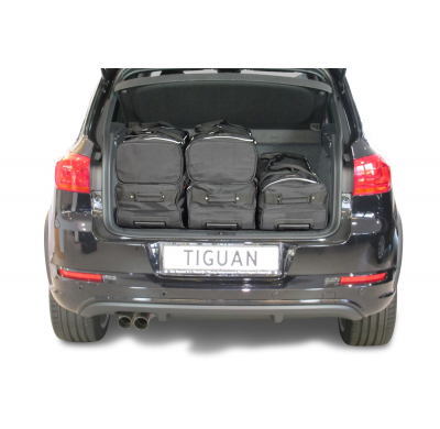 Set maletas especifico VOLKSWAGEN Tiguan (5N) high boot floor 2007-2015 suv CAR-BAGS (3x Trolley + 3x Bolsa de mano)
