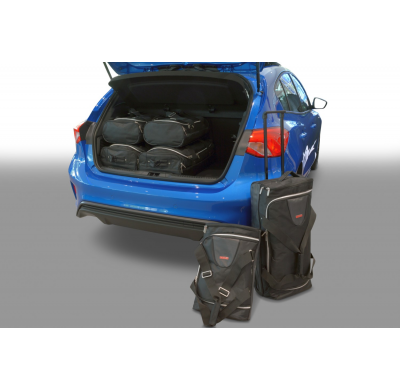 Set maletas especifico Carbags  FORD Focus IV Año: 2018-> 5 Puertas Piso del maletero ajustable en la posición más alta-  Incluy