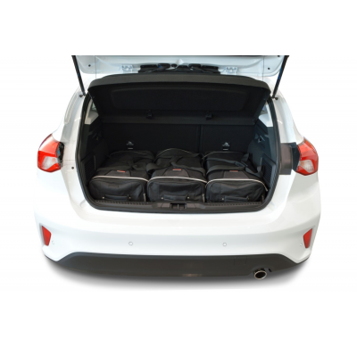 Set maletas especifico Carbags  FORD Focus IV Año: 2018-> 5 Puertas Piso del maletero ajustable en la posición más baja; sin sis