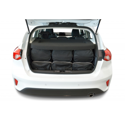 Set maletas especifico Carbags  FORD Focus IV Año: 2018-> 5 Puertas Piso del maletero ajustable en la posición más baja; sin sis