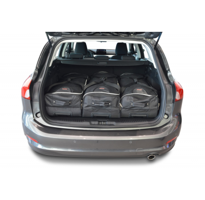 Set maletas especifico Carbags  FORD Focus IV Año: 2018-> wagon -  Incluye: Trolley bag: 3pcs -80ltr Bolsa viaje: 3pcs -49ltr Bo