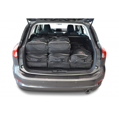 Set maletas especifico Carbags  FORD Focus IV Año: 2018-> wagon -  Incluye: Trolley bag: 3pcs -80ltr Bolsa viaje: 3pcs -49ltr Bo