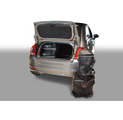 Set maletas especifico Carbags  FIAT 500C Año: 2007-> cabriolet Incl. 500e-  Incluye: Trolley bag: 2pcs -54ltr Bolsa viaje: 2pcs