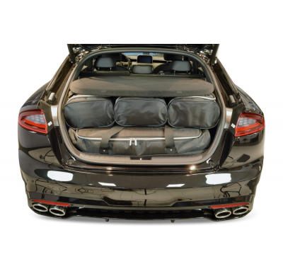 Set maletas especifico Carbags  KIA Stinger (CK) Año: 2017-> 4 Puertas -  Incluye: Trolley bag: 3pcs -69ltr Bolsa viaje: 3pcs -4