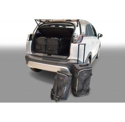 Set maletas especifico Carbags  OPEL Crossland X Año: 2017-> suv Piso del maletero ajustable en la posición más alta-  Incluye: