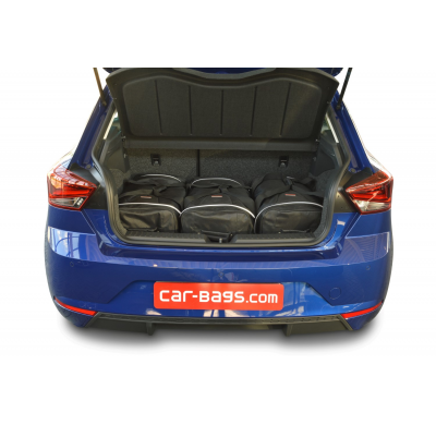 Set maletas especifico Carbags  SEAT Ibiza (6F) Año: 2017-> 5 Puertas -  Incluye: Trolley bag: 3pcs -55ltr Bolsa viaje: 3pcs -26