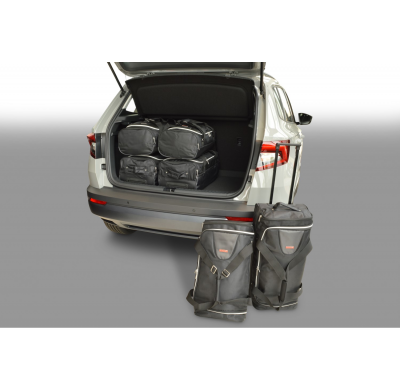 Set maletas especifico Carbags  SKODA Karoq (NU) Año: 2017-> suv Piso del maletero ajustable en la posición más alta-  Incluye: