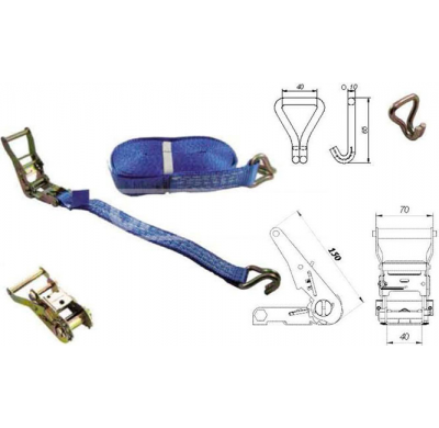 Cincho Tensor Pe 6,8+0,5 M.X3,5 Cm. 3.000 Kg. En12195-2 G.C.