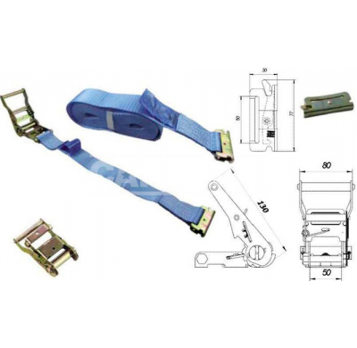Cincho Tensor Pe 6+0,5 M.X5 Cm. 2.000 Kg. En12195-2 G.Combi