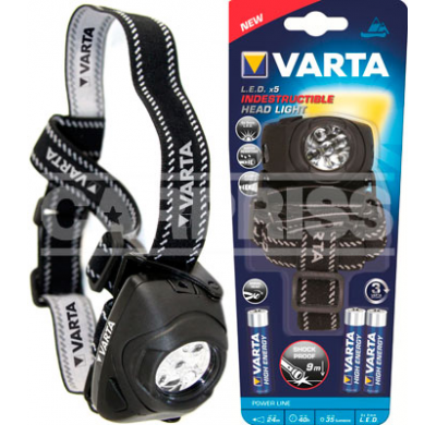 Varta Linterna 5led Frontal Indestructible 3xaaa Incl.