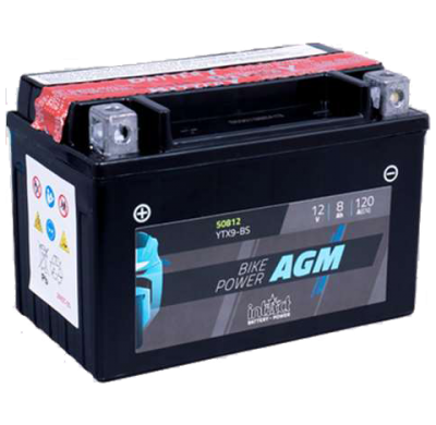 Bateria Intact Agm Referencia: Ytx9-Bs - Reemplaza - - Capacidad (Ah-10h) 8 - Cca(A-En) 120 - Dimensiones: L(Mm) 150 - an (Mm) 8