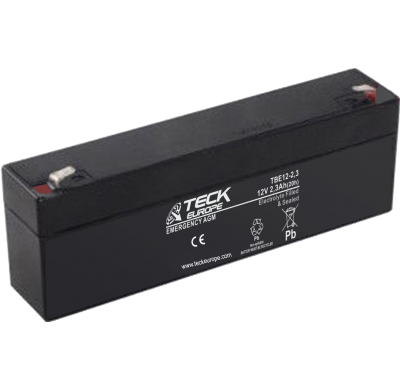 Bateria Teck Emergency Agm 12v Referencia: Tbe12-2,3 - Voltaje 12 - Capacidad (Ah-20h) 2,3 - Dimensiones: L(Mm) 178 - an (Mm) 35