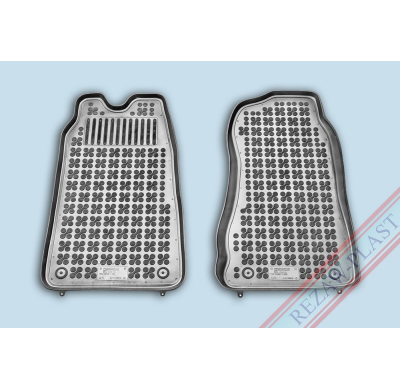 Alfombrillas Goma Negra Ford Transit V Desde 2000 Delante, Con Refuerzo En Lado Conductor 2-Piezas