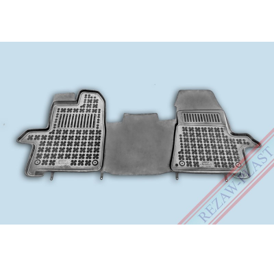 Alfombrillas Goma Negra Ford Transit Desde 2012 Delante, Con Refuerzo En Lado Conductor 1-Pieza