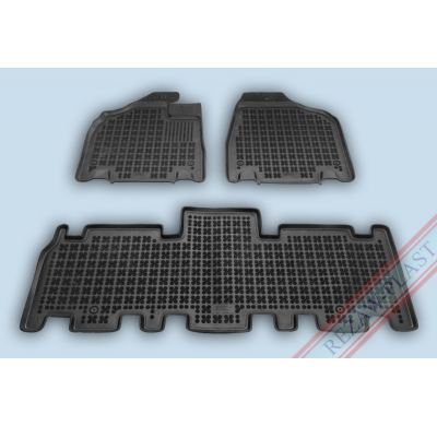 Alfombrillas Goma Negra Kia Carnival Ii Desde 2004, 5 Plazas 3-Piezas