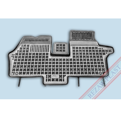 Alfombrillas Goma Negra Mercedes Vito I 1995-2003,Delante, Con Refuerzo En Lado Conductor 1-Piezas