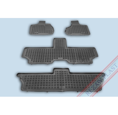 Alfombrillas Goma Negra Chrysler Voyager Iv 2001-2006; 7 Plazas 4-Piezas