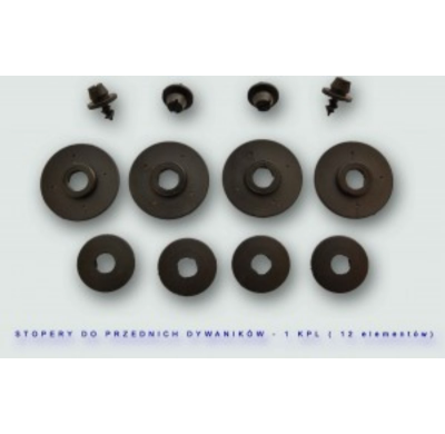 Alfombrillas Caucho Color Negro Con Clips Clips Redondos 4 Piezas