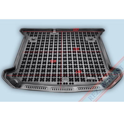 Alfombra / Cubeta De Maletero En Goma Negra Citroen C8  - Desde  2002