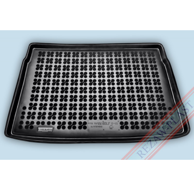 Alfombra / Cubeta De Maletero En Goma Negra Vw Golf Vi  Hatchback Con Rueda De Repuesto De Tamaño Normal   *No Valia Para Rueda