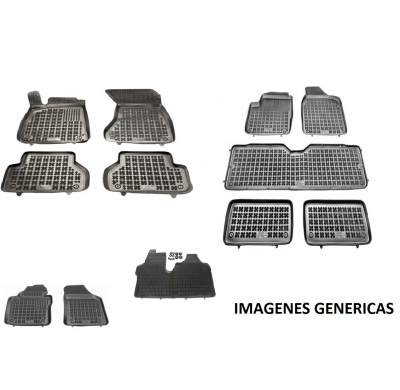 Alfombrillas Caucho Color Negro Con Clips Honda Civic X Sedan    2015- 3 Piezas