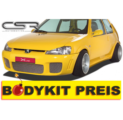 KIT CARROCERIA Peugeot 106 Kit carroceria (P. Delantero, P. Trasero, Taloneras, *Otros (*Consultar) ) Referencias incluidas FSK0