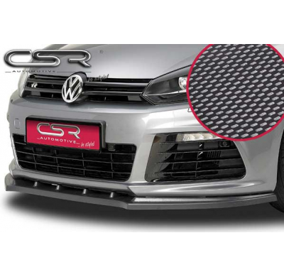 Spoiler añadido delantero imitacion carbono VW Golf 6 R CSL002-C
