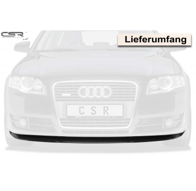 Spoiler añadido delantero Negro brillante Audi A4 B7 CSL009B-G